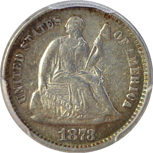 1873 Seated Liberty Half Dime  -  PCGS AU-50 - Image 2