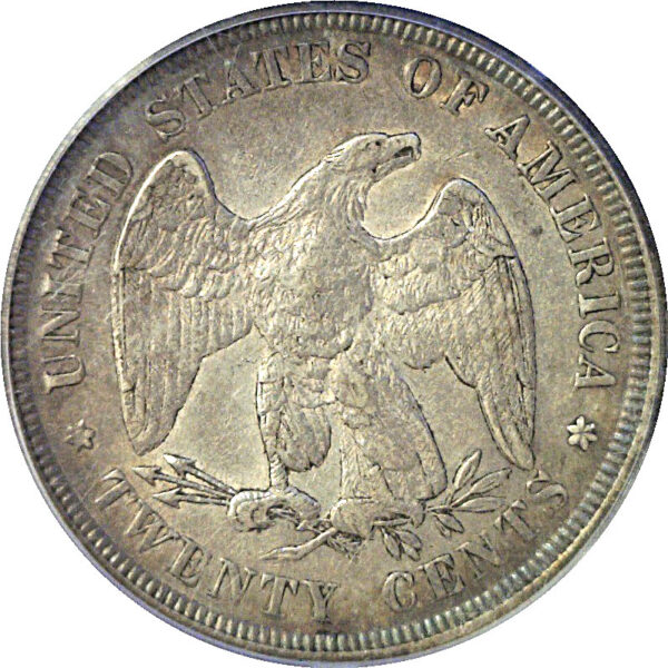 1876 Twenty Cent Piece  -  PCGS XF-45 - Image 3
