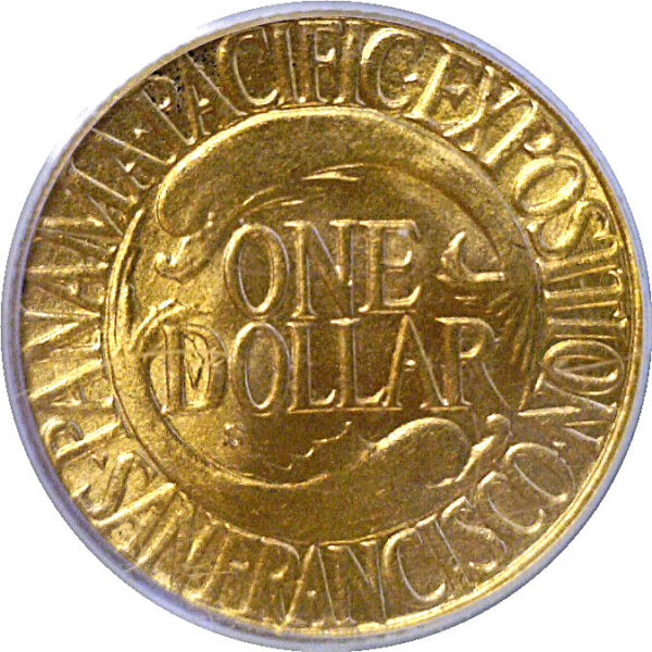 1915-S $1 Panama-Pacific Gold Commemorative  -  PCGS MS-64  CAC - Image 3