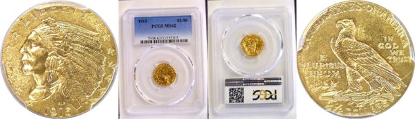 1915 $2 1/2 Indian  -  PCGS MS-62