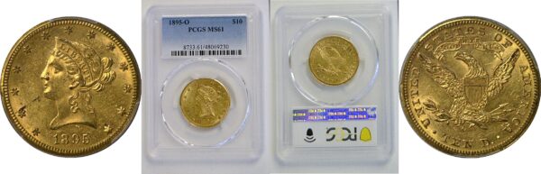 1895-O $10 Liberty. -  PCGS MS-61