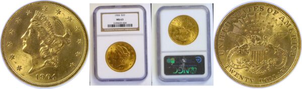 1904 $20 Liberty  -  NGC MS-63