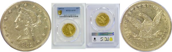 1852-O $10 Liberty   -   PCGS AU-53