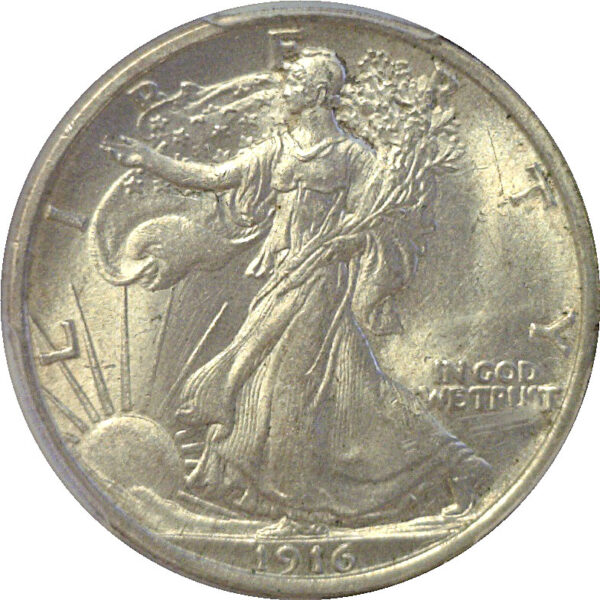 1916 Walking Liberty Half Dollar. -  PCGS MS-64. CAC - Image 2