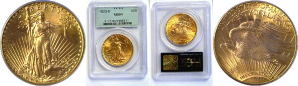 1923-D $20 St. Gaudens   -   PCGS MS-64