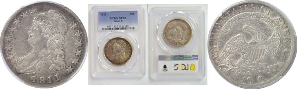 1811 Bust Half Dollar.  -   PCGS XF-40