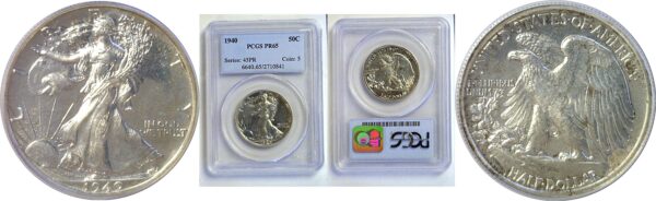 1940 Walking Liberty Half Dollar. -   PCGS PR-65