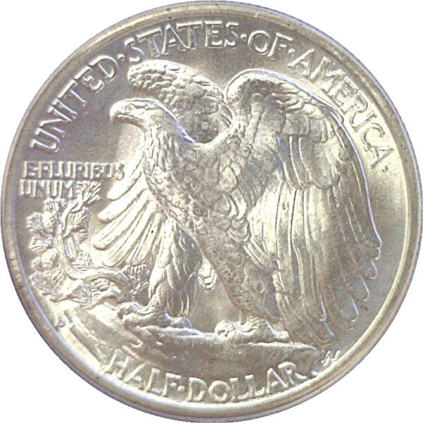 1939-D Walking Liberty Half Dollar  -  PCGS MS-66   CAC - Image 3