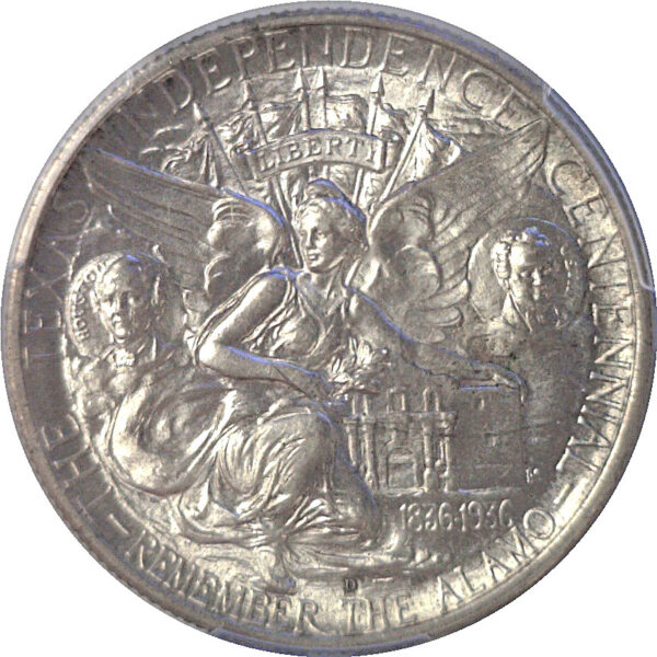 1936-D Texas Commemorative Half Dollar  -  PCGS MS-66 - Image 3
