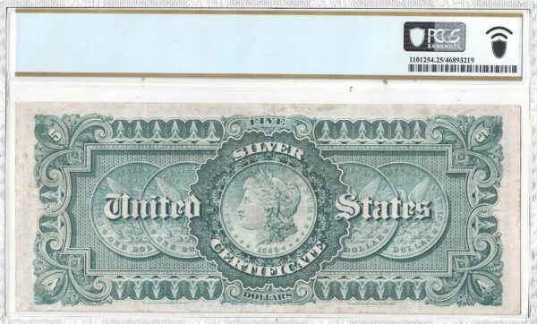 1886 $5 Silver Certificate Fr-261 PCGS VF-25 - Image 3