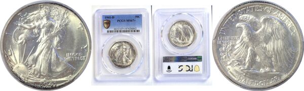 1941-D Walking Liberty Half Dollar. -  PCGS MS-67+