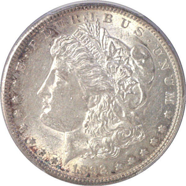 1892-S Morgan Dollar   -   PCGS AU-58   CAC - Image 2