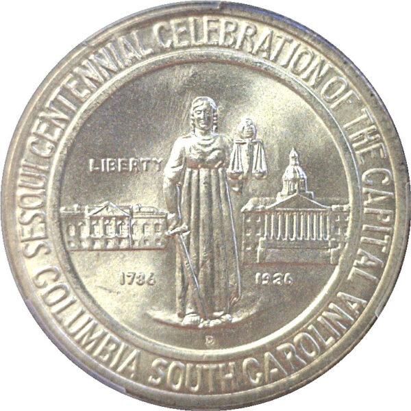 1936-D Columbia Commemorative Half Dollar  -  PCGS MS-67 - Image 2
