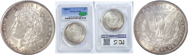 1892-S Morgan Dollar   -   PCGS AU-58   CAC