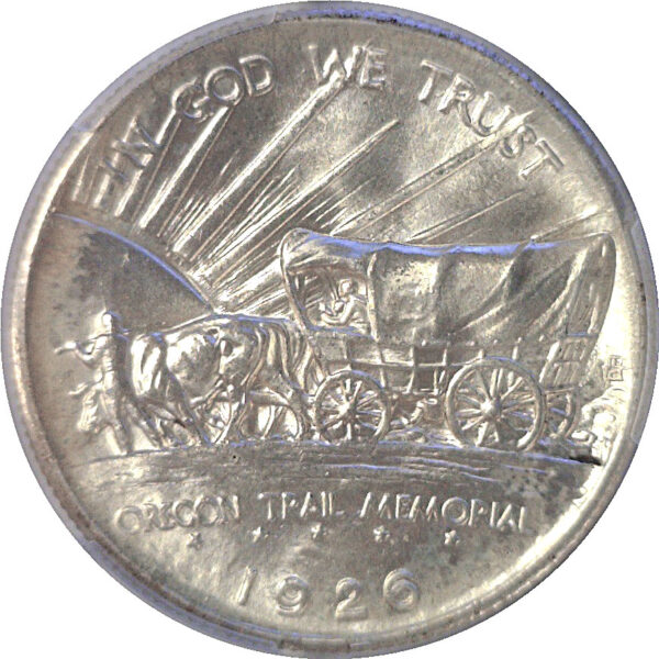 1926 Oregon Trail Commemorative Half Dollar  -  PCGS MS-67 - Image 3