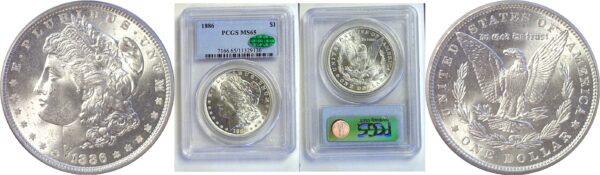 1886 Morgan Dollar. -  PCGS MS-65.  CAC