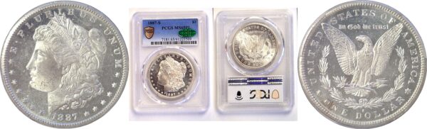 1887-S Morgan Dollar   -   PCGS MS-65 PL.  CAC