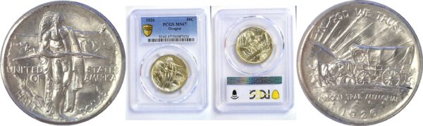 1926 Oregon Trail Commemorative Half Dollar  -  PCGS MS-67