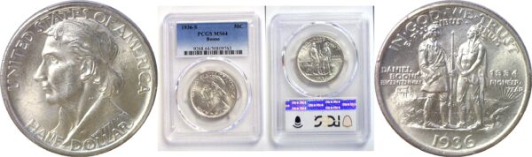 1936-S Boone Commemorative Half Dollar  -  PCGS MS-64