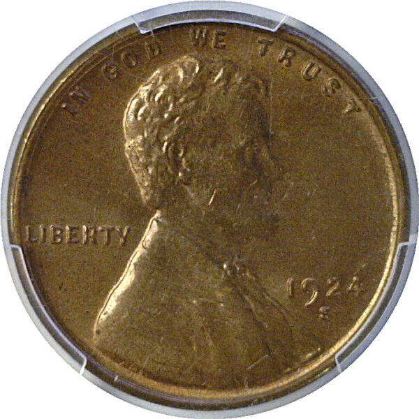 1924-S Lincoln Cent   -   PCGS MS-64 RB   CAC - Image 2