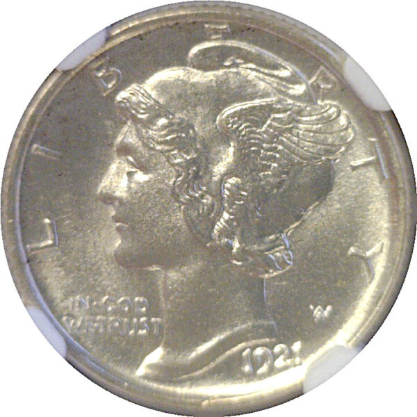 1921-D Mercury Dime  -  NGC MS-63 FB - Image 2
