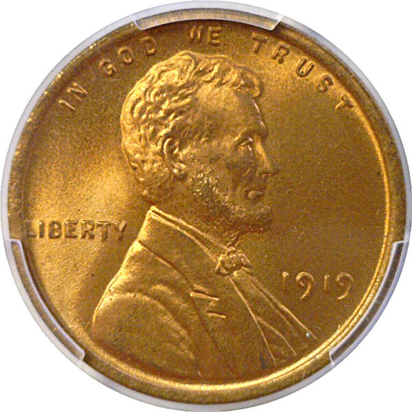 1919 Lincoln Cent  -  PCGS MS-67 RD - Image 2