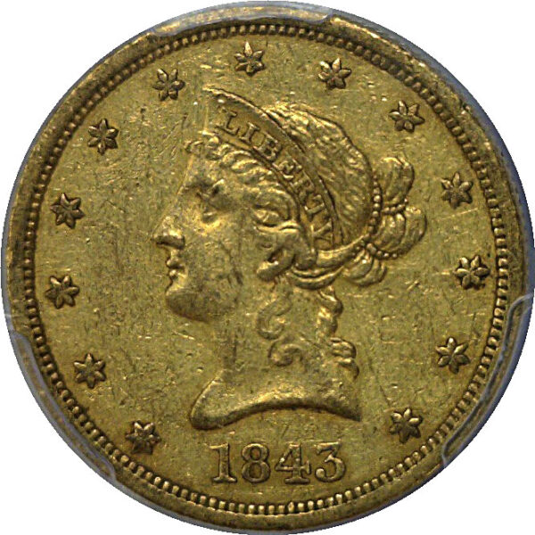 1843-O $10 Liberty  -  PCGS AU-50 - Image 2