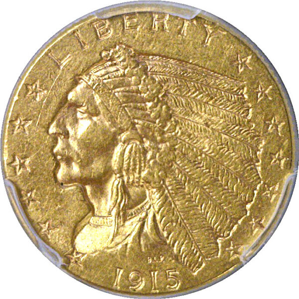 1915 $2 1/2 Indian  -  PCGS MS-62 - Image 2