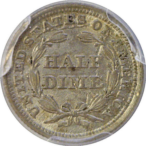 1853 Seated Liberty Half Dime  -  PCGS AU-58   CAC - Image 3