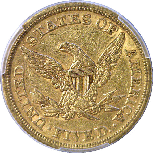 1854 $5 Liberty  -  PCGS AU-53 - Image 3