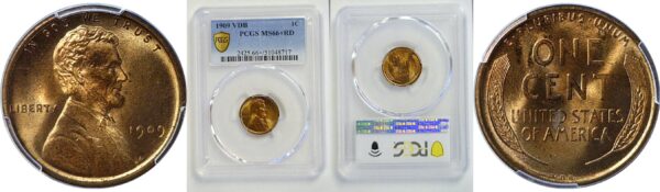 1909-VDB  Lincoln Cent.   -   PCGS MS-66+ RD