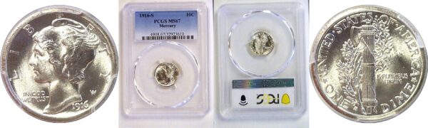 1916-S Mercury Dime. -  PCGS MS-67