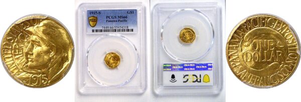 1915-S $1 Panama-Pacific Gold Commemorative   -   PCGS MS-66