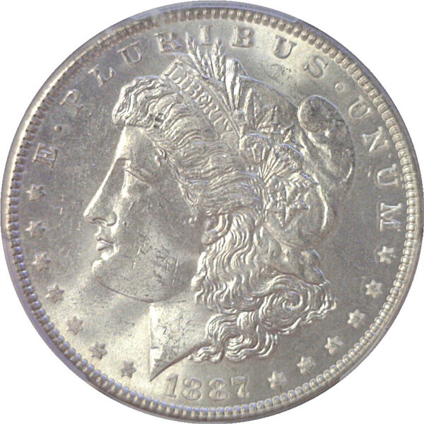 1887/6 Morgan Dollar.  -   PCGS MS-63 - Image 2