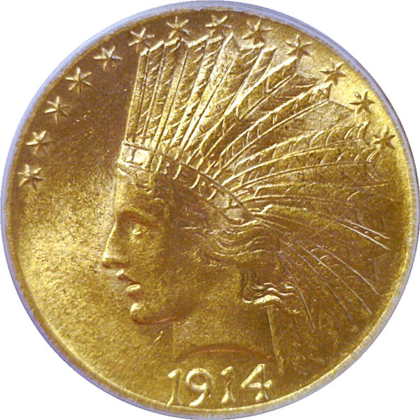1914-D $10 Indian. -  PCGS MS-60 - Image 2