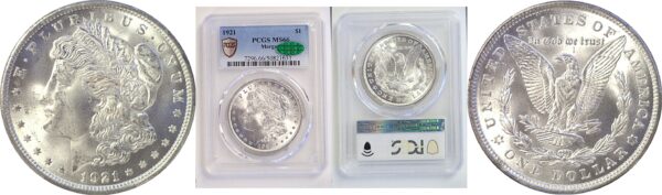 1921 Morgan Dollar. -  PCGS MS-66.  CAC