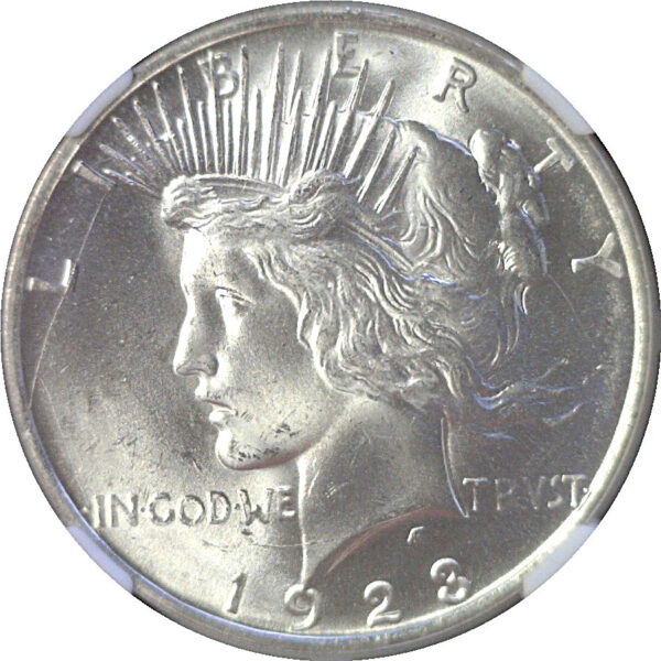 1923-D Peace Dollar  -  NGC MS-65 - Image 2