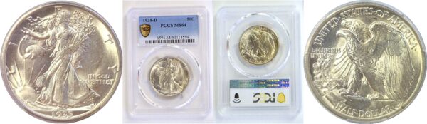 1935-D Walking Liberty Half Dollar  -  PCGS MS-64