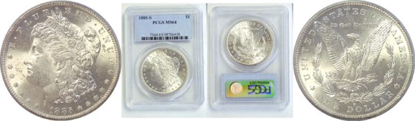 1885-S Morgan Dollar  -  PCGS MS-64