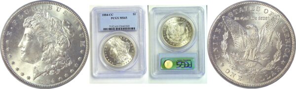 1884-CC Morgan Dollar. -  PCGS MS-65