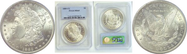 1885-CC Morgan Dollar  -  PCGS MS-65