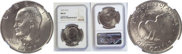 1971-D Eisenhower Dollar. -  NGC MS-67
