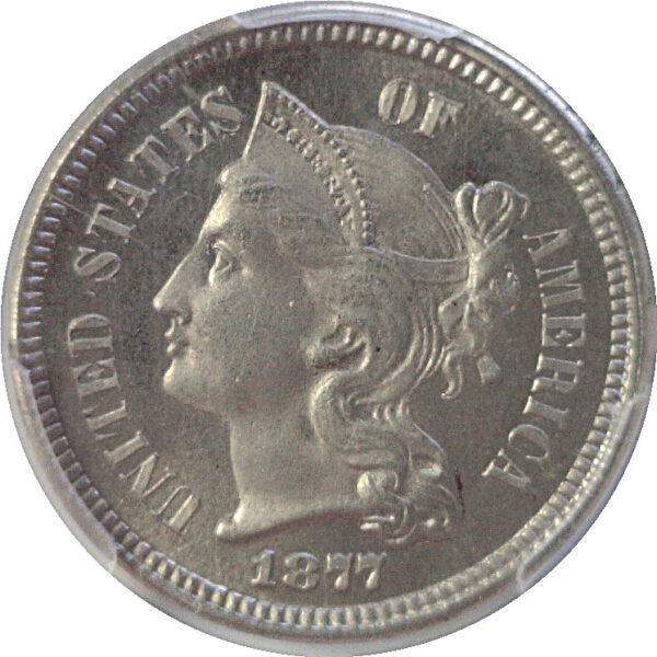 1877 Nickel Three Cent  -  PCGS PR-65 - Image 2