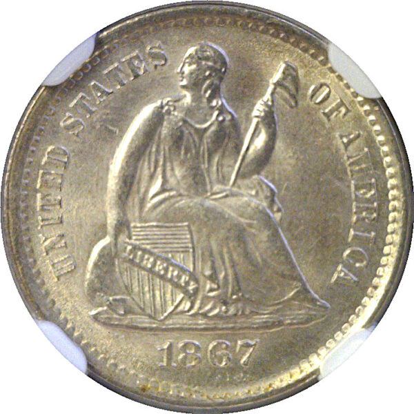 1867-S Seated Liberty Half Dime   -   NGC MS-64 - Image 2