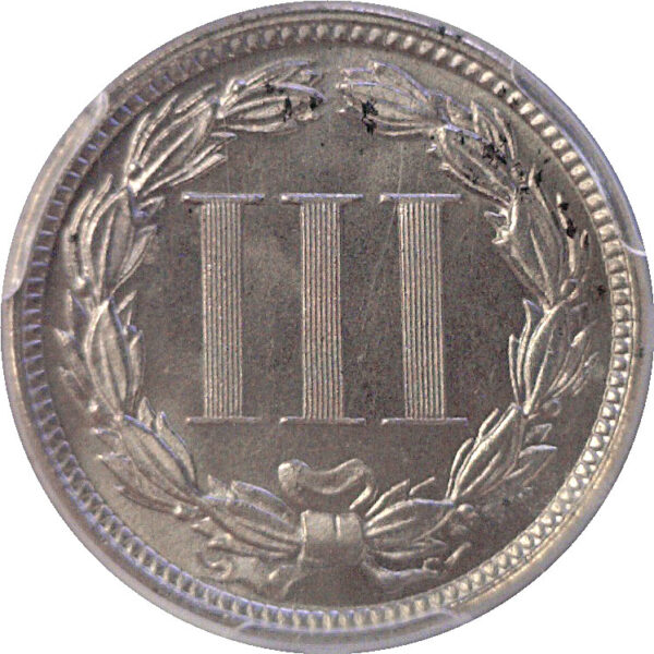 1877 Nickel Three Cent  -  PCGS PR-65 - Image 3