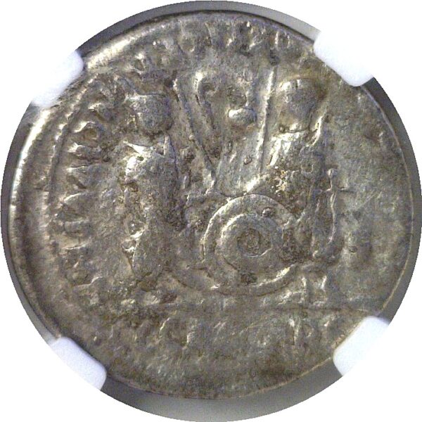 Roman Augustus 27 BC-AD 14 AR Denarius Lugdunum NGC VG 3/2 - Image 3