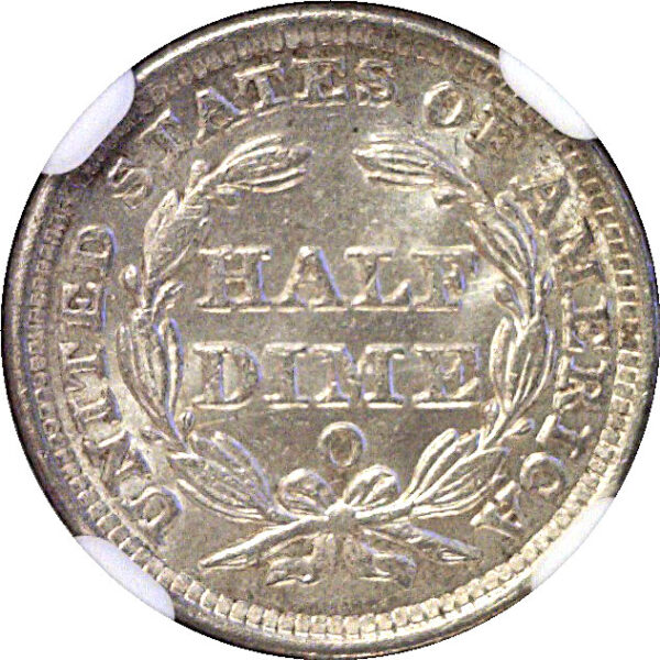 1851-O Seated Liberty Half Dime  -  NGC MS-64  CAC - Image 3