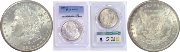1883-CC Morgan Dollar. -  PCGS MS-65+