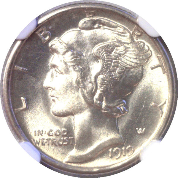 1919-S Mercury Dime  -  NGC MS-66  CAC - Image 2