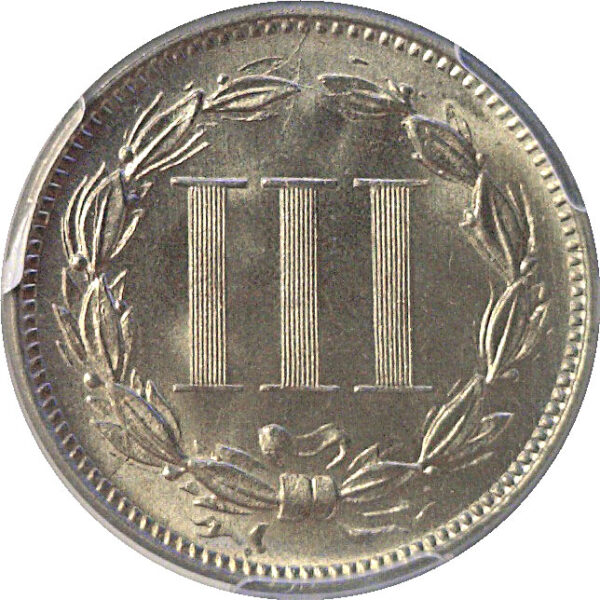 1872 Nickel Three Cent   -   PCGS MS-65 - Image 3